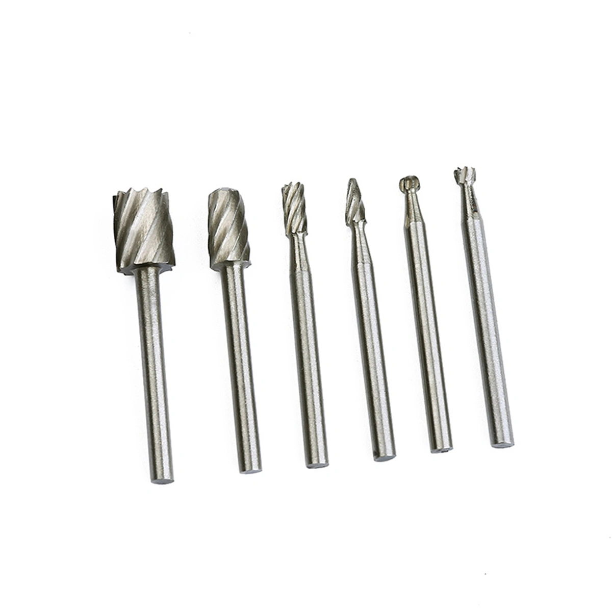 6 PCS High Steel Routing Router Bits Burr Rotary Tools Suit Woodworking Carving Engraving Drilling Rotary Tools