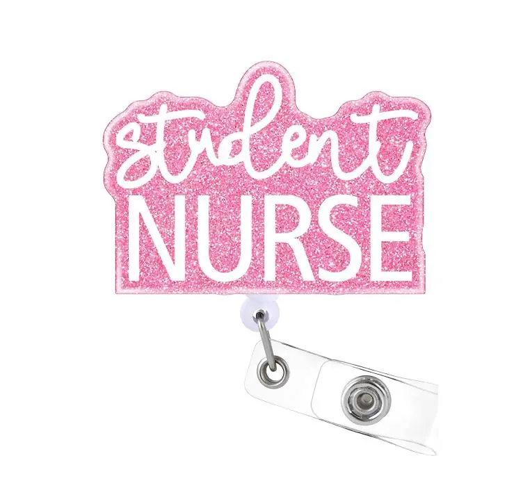 2pcs Badge Retainers  Retractable Badge Reel Holders Student Nurse Badge Accessories