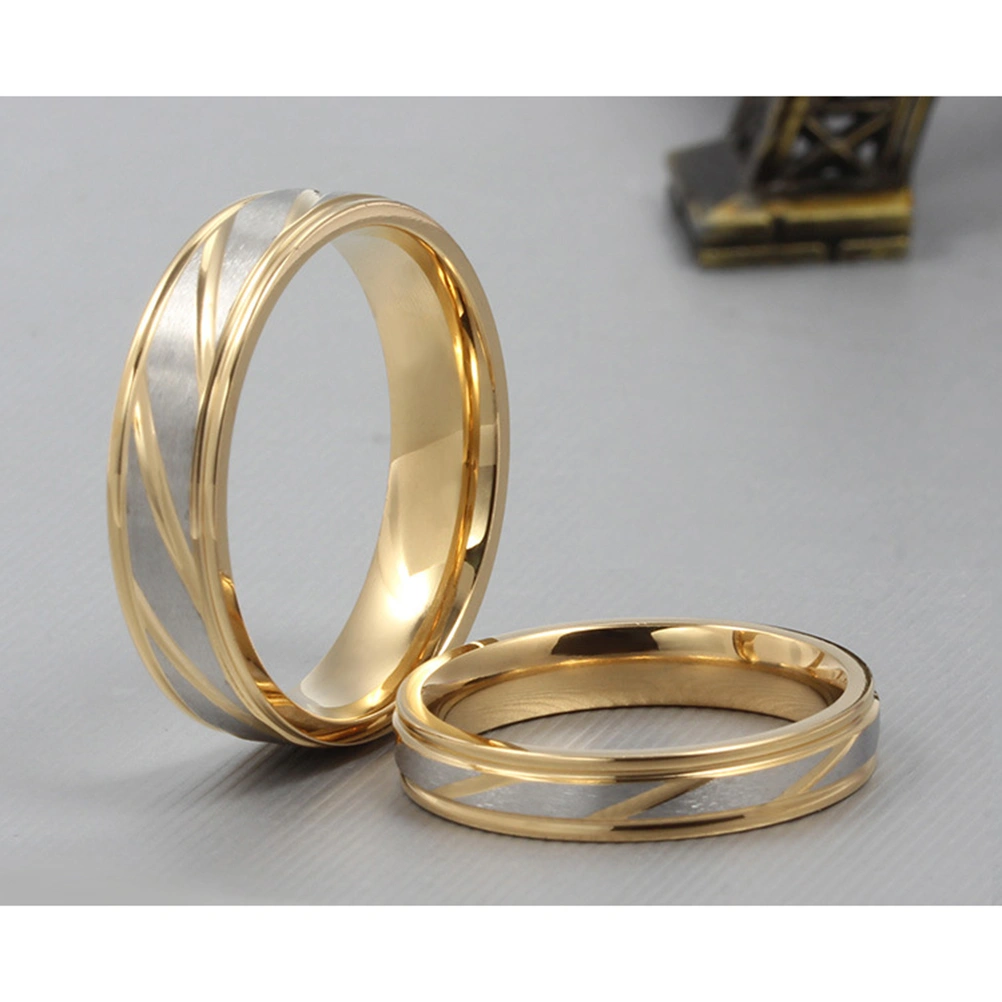 Titanium Steel Rings Minimalist Couple Ring Twilled Finger Ring Jewelry for Woman Girls (Size 9 Female)