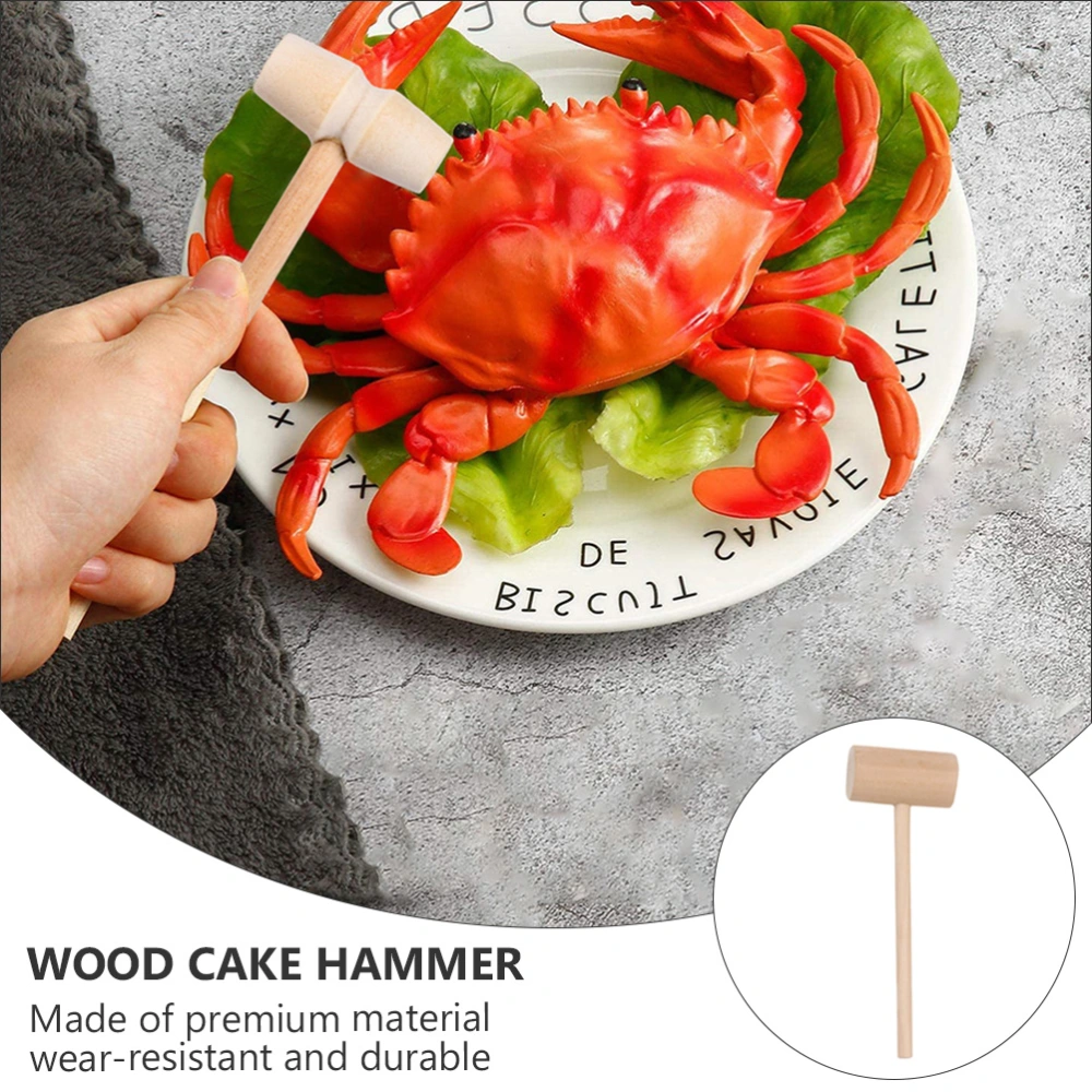1 Set 24pcs Creative Crab Mallets Mini Hammers Portable Cake Hammers (Log color)