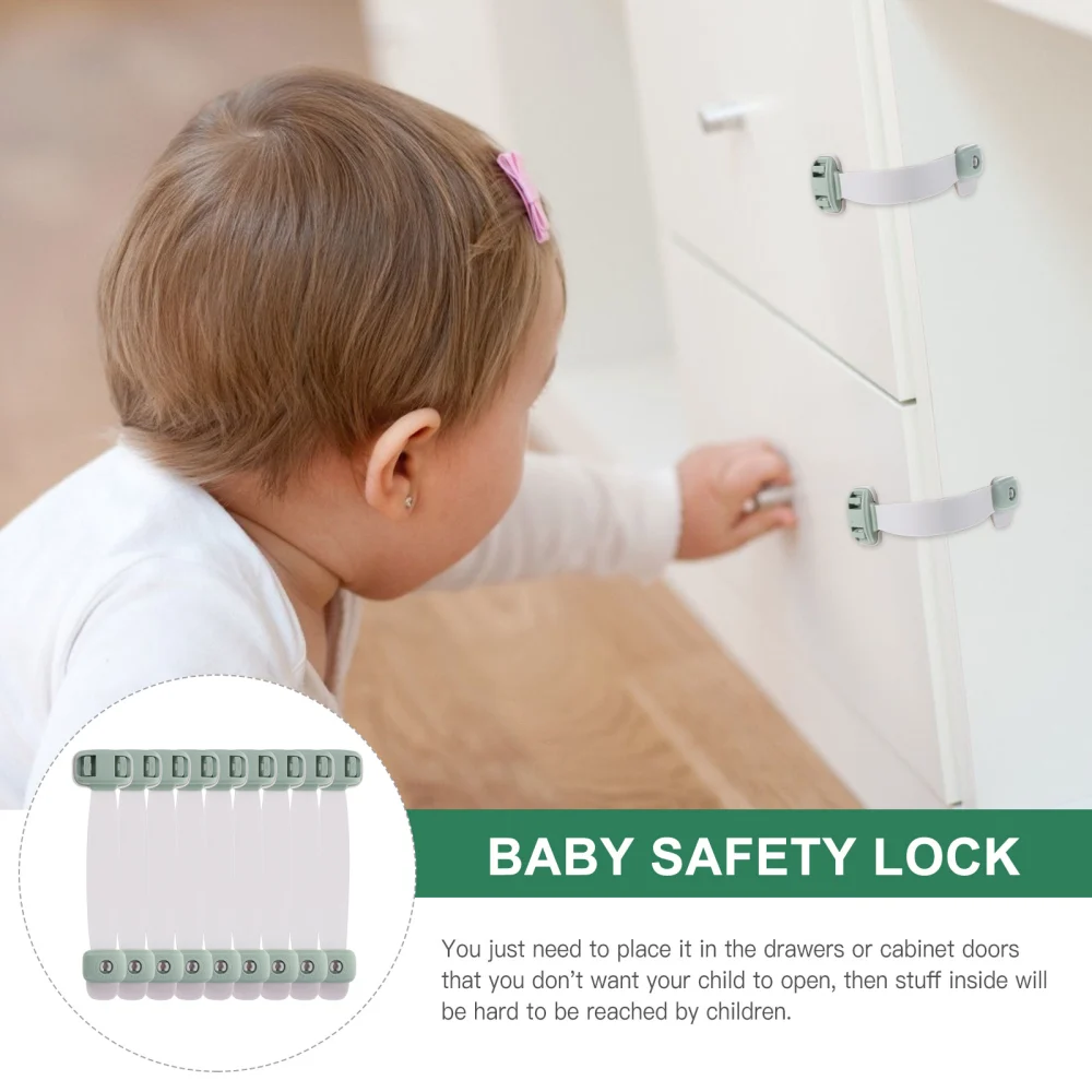  8pcs Child Strong Adhesive Safety Cabinet Lock Baby Proofing Refrigerator Locks