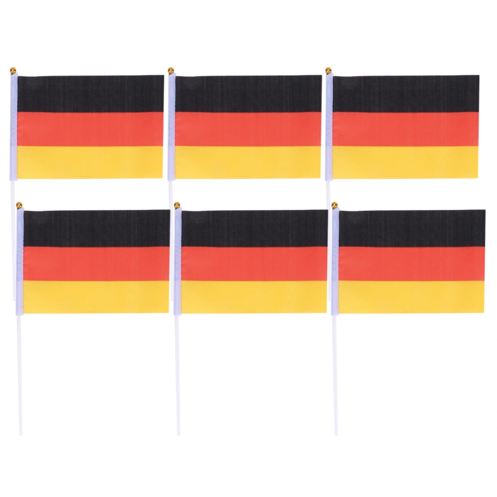 50pcs Hand Held Small Germany Flag On Stick International World Country Stick Flags Banners Party Decoration