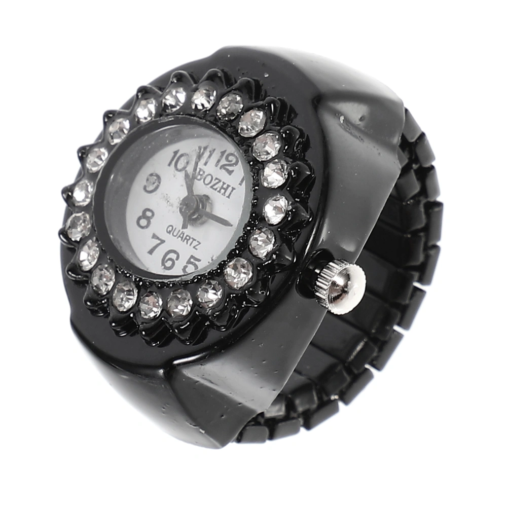 1pc Rhinestone Decorative Watch Ring Fashion Ring Watch Fashion Jewelry Ring