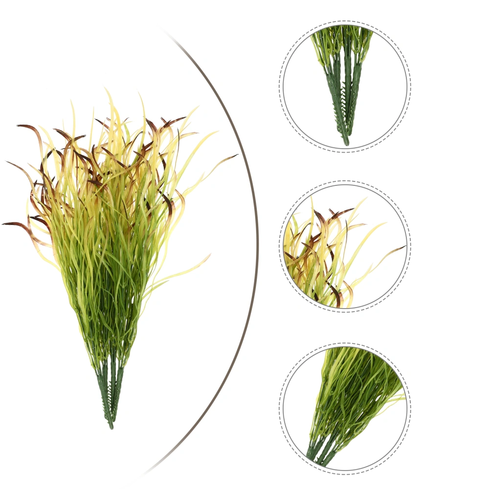 4PCS Plastic Simulated Plant Grass Ornament Lifelike Decorative False Grass