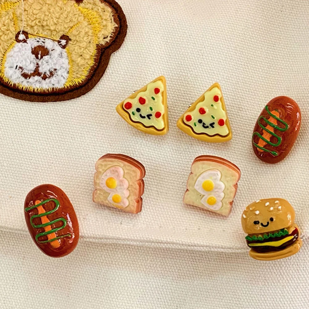 10pcs Creative Food Design Brooch Fashion Decorative Brooch Delicate Clothes Pin Corsage for Clothes Bag Hat Dress (Pizza)