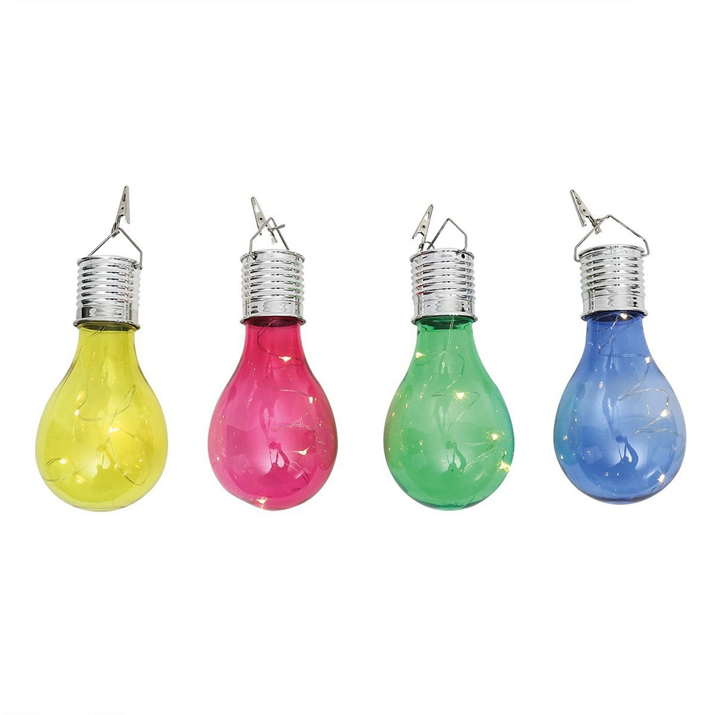 Waterproof Solar Rotatable Hanging LED Light Lamp Bulb for Outdoor Garden Camping (Pink Shell)