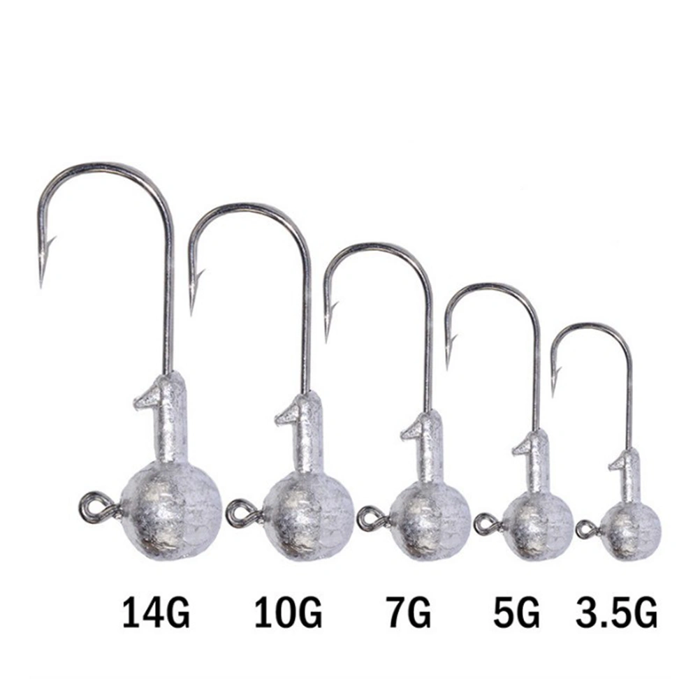 10pcs 5G Jig Head Hook Saltwater Fishing Lure Baits Fishing Tackle