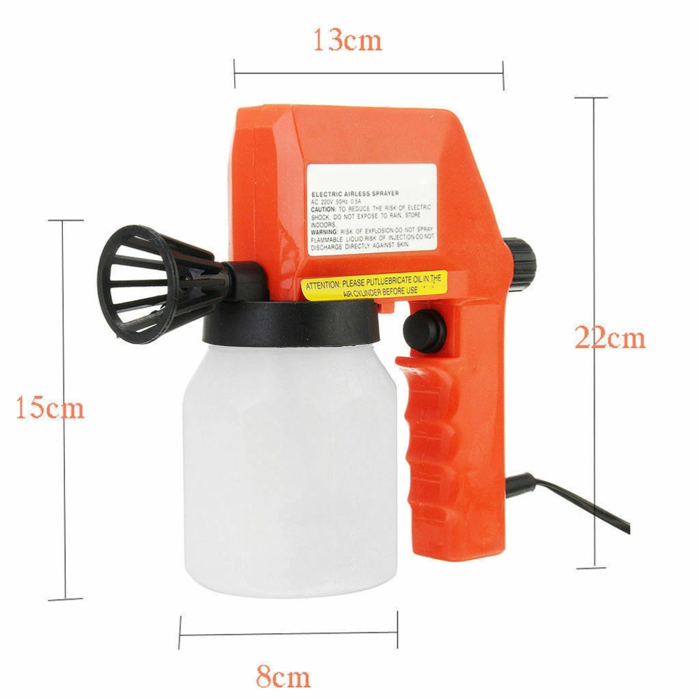 220V Electric Paint Sprayer DIY Spraying Tool Alcohol Paint Sprayer Atomizer with EU Plug (Orange)