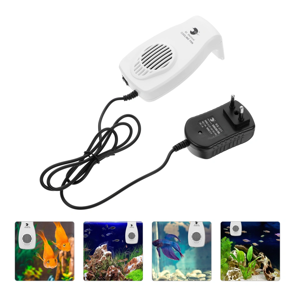 1Pc Aquarium Cooling Fan Household Fish Tank Cooler Adjustable Fan (EU Plug)