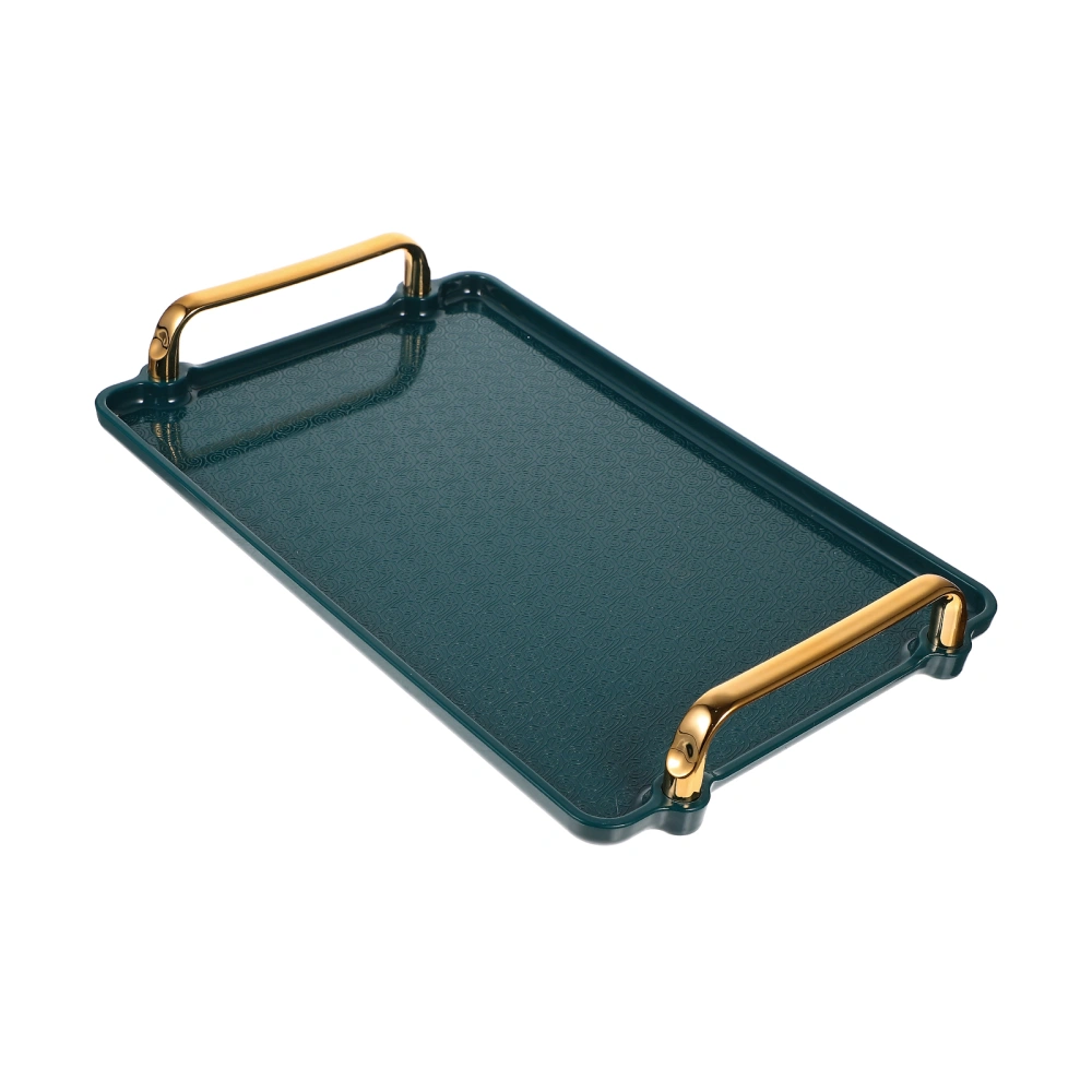 Plastic Tea Serving Tray With Handles Large Modern Coffee Table Rectangle Tray