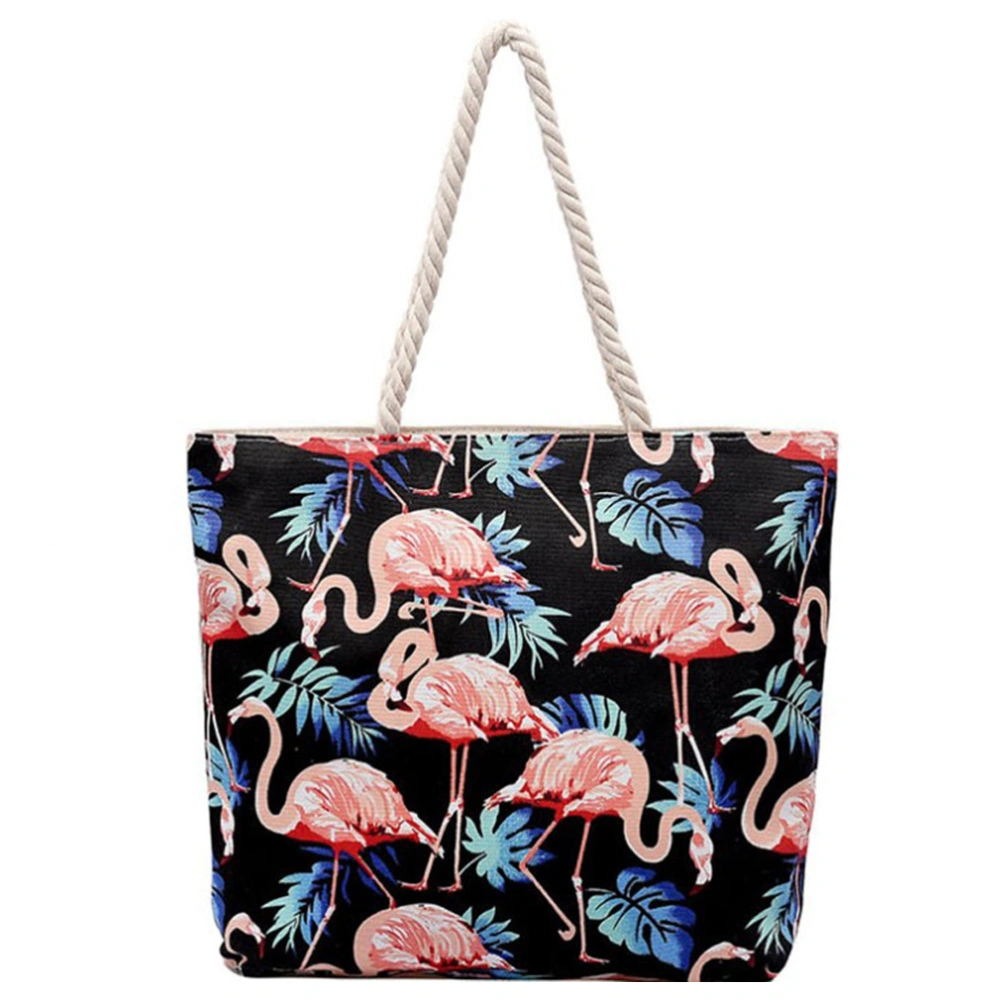 Bird Pattern Handbag Simple Fashion Stylish Party Banquet Evening Bag Purse for Women Girls (Black)