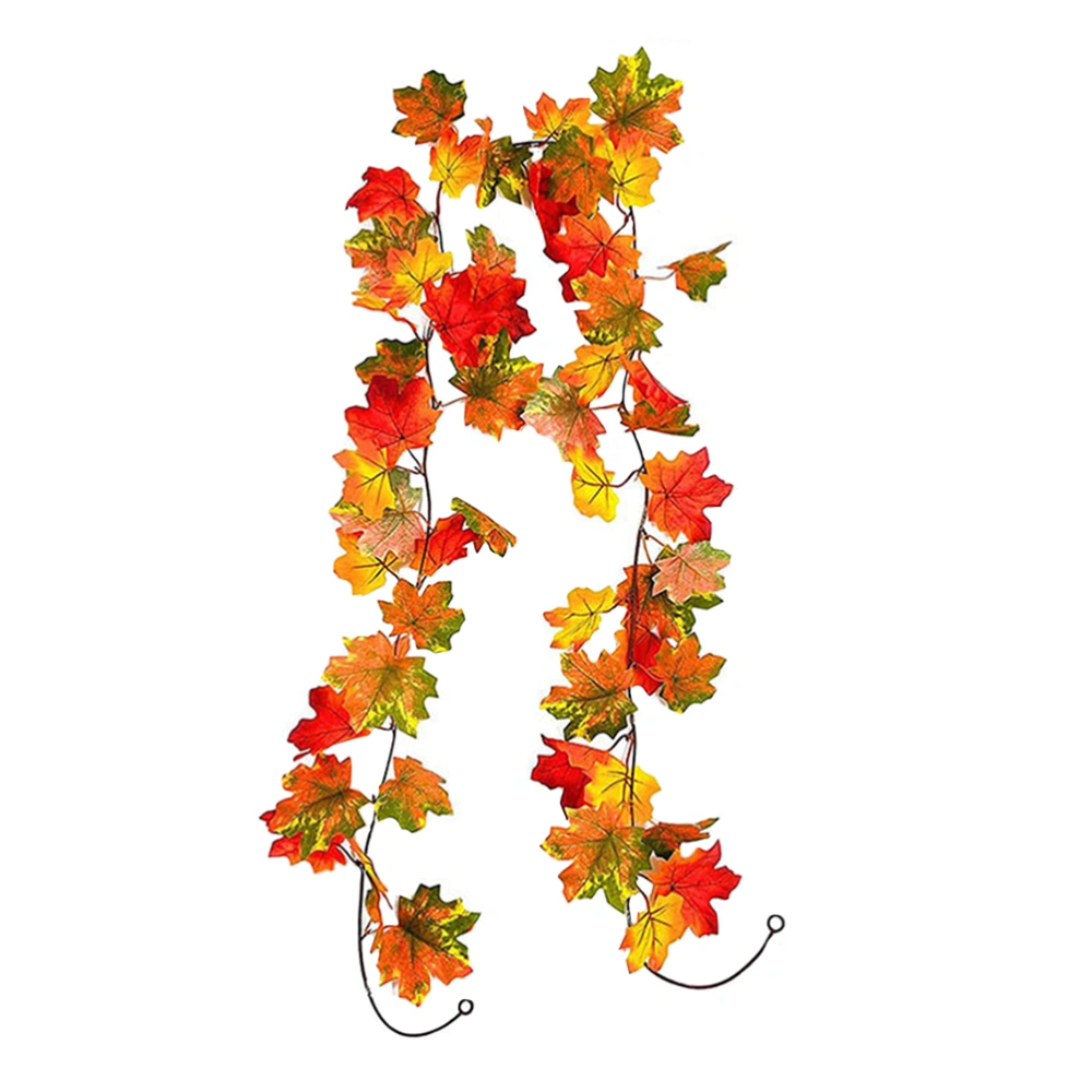 1pc Artificial Leaf Vine Plastic Maple Leaf Vine Fall Foliage Hanging Vine