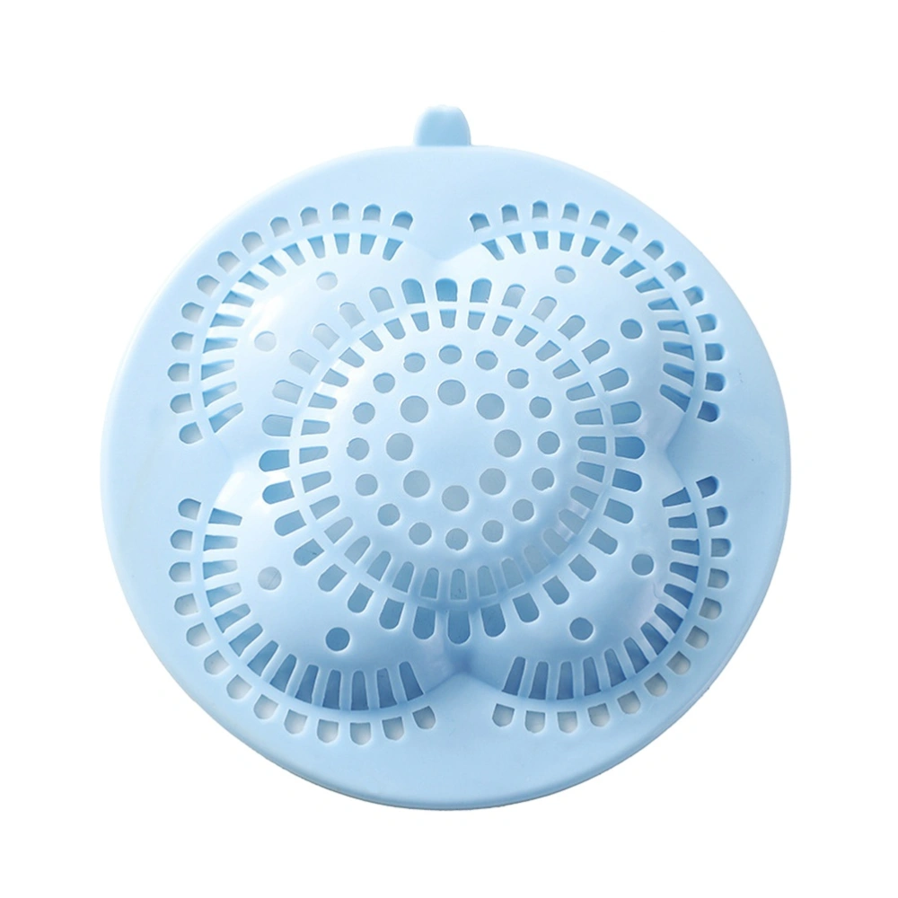 2pcs Crcular Anti Blocking Filter Net Drain Hair Catcher Kitchen Basin Anti-clogging Shower Drain Hair Catcher (Blue)