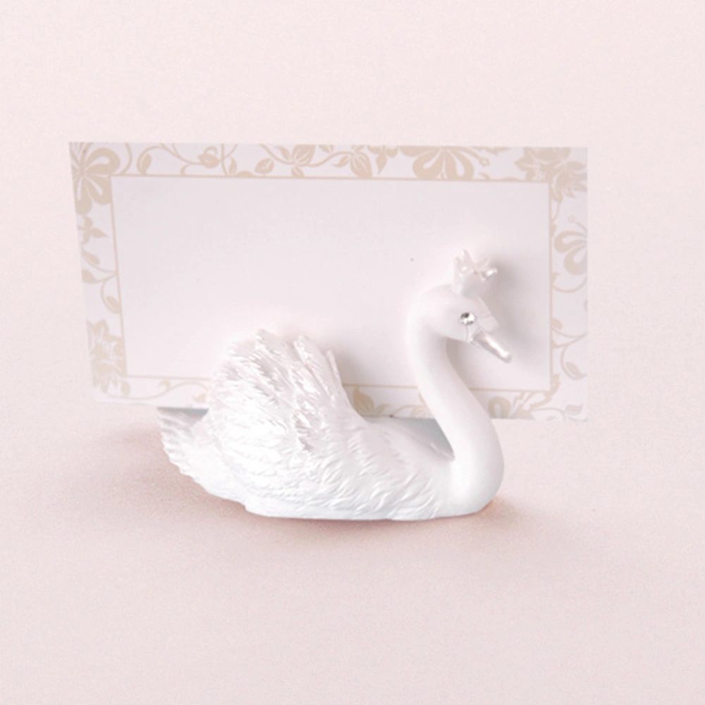 1PC Resin Swan Shape Holders Table Number Stand Memo Note Clips for Home Hotel Wedding Party Decoration