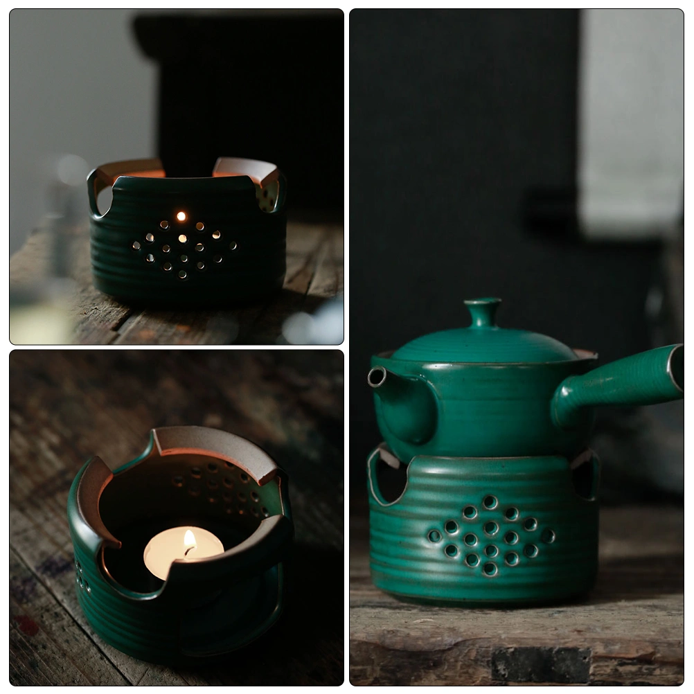 1Pc Teapot Warmer Ceramic Tea Warmer Handcrafted Tea Heater Without Candle