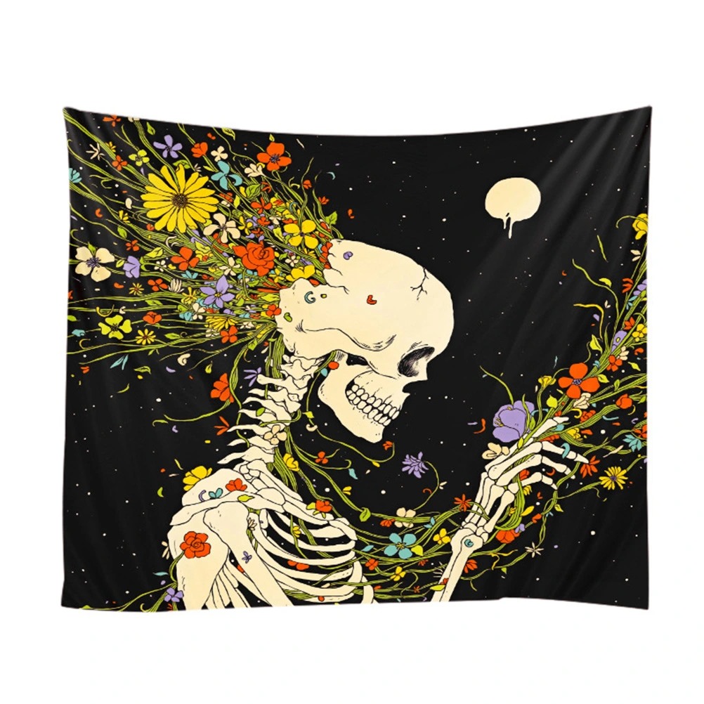 Skeleton Tapestry Skull Background Cloth Black Skull Blanket Wall Hanging