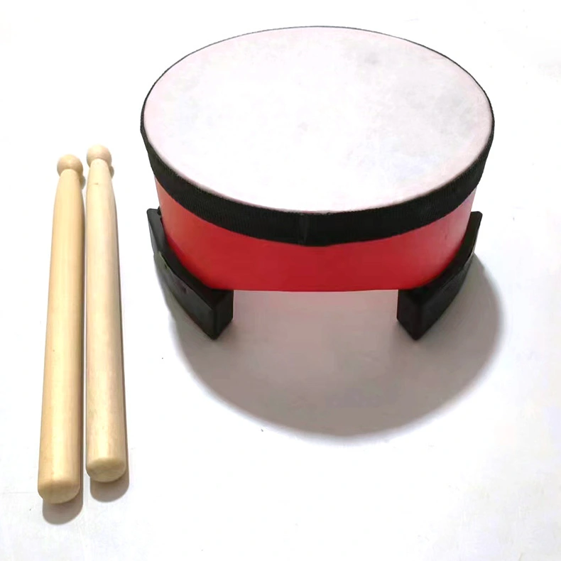 1 Set of Floor Drum with Mallets Percussion Instrument Musical Toy Hand Drum Perform Drum