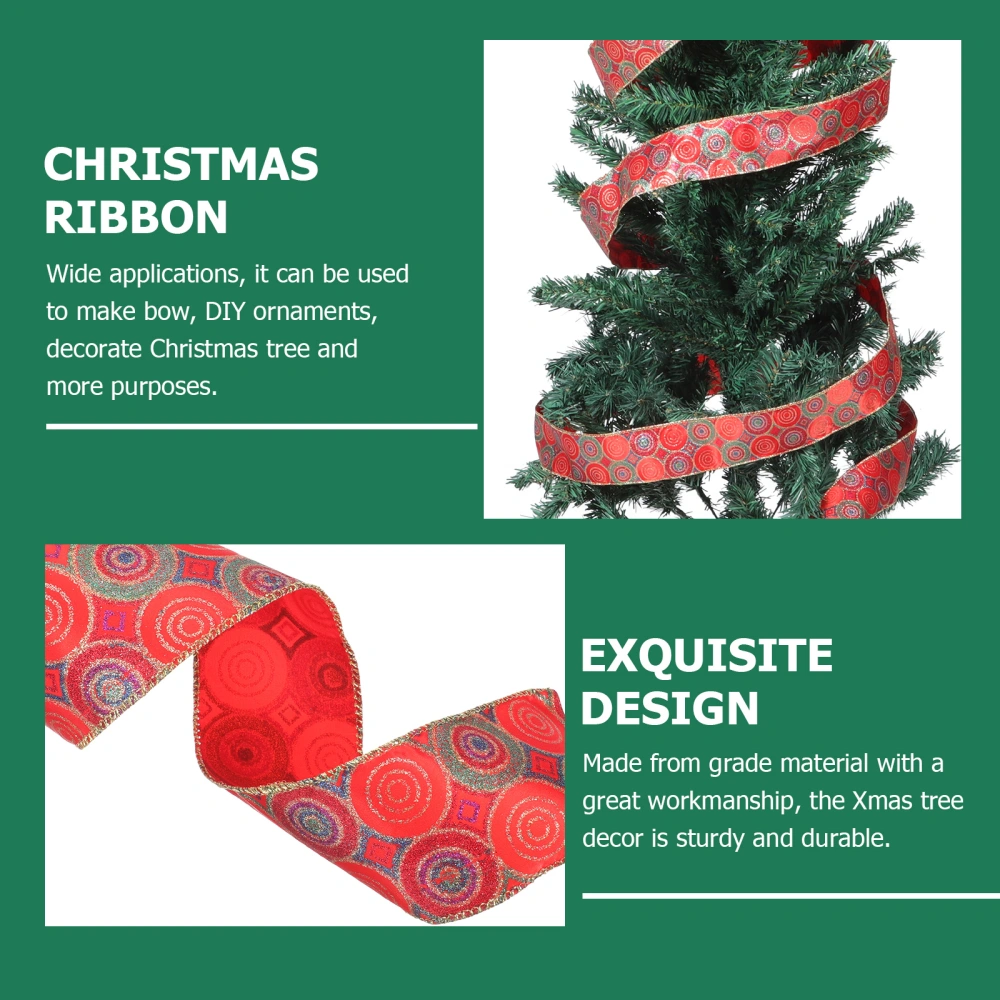 1 Roll of Creative Gift Wrapping Ribbon Bow Making Ribbon Christmas Garland DIY Ribbon