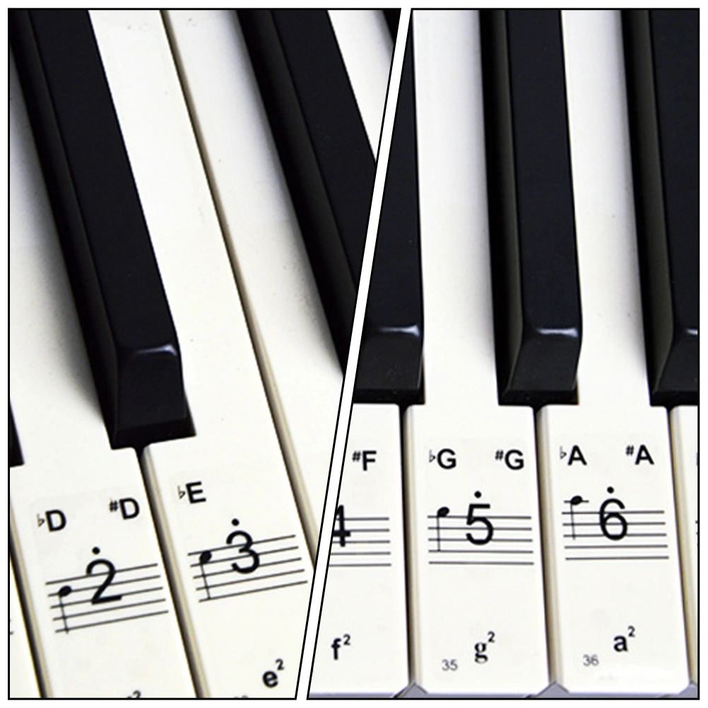 3 Sheets Piano Stickers Useful Key Keyboards Beginner Training Stickers