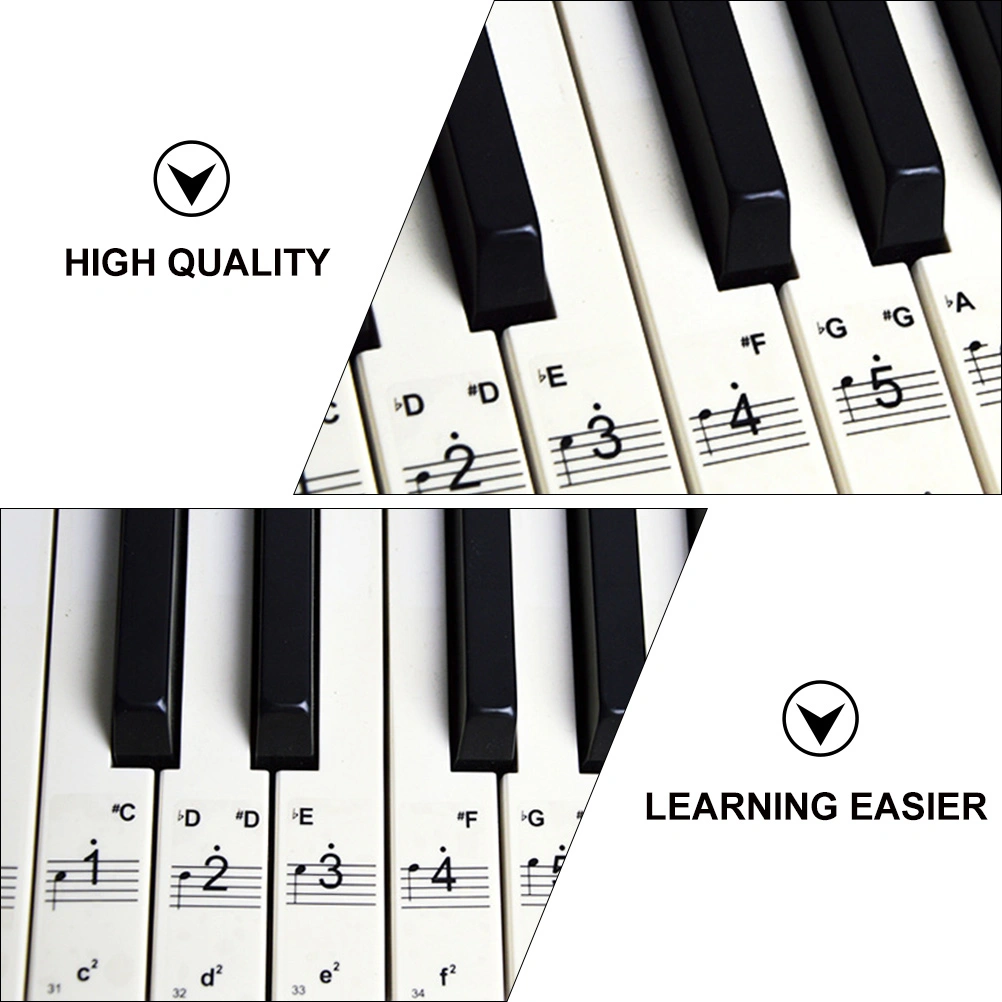 3 Sheets Piano Stickers Useful Key Keyboards Beginner Training Stickers