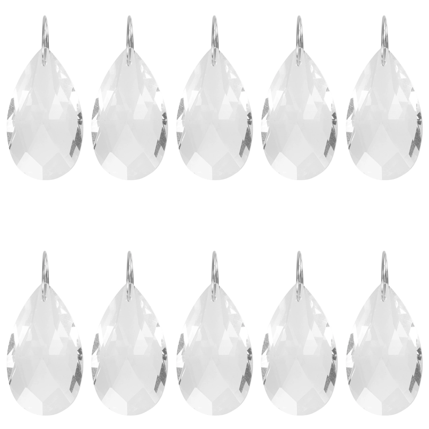 10pcs Crystal Pendants Crystal Hanging Decors for Lamp Chandelier Door Curtain