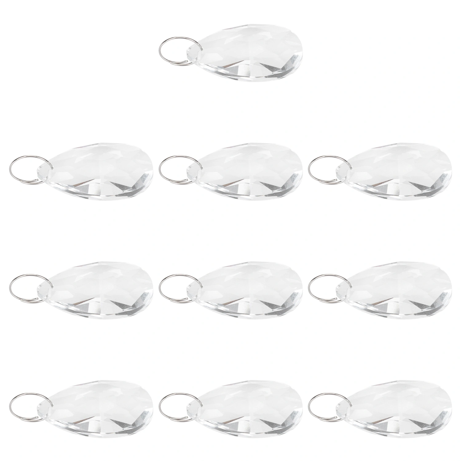 10pcs Crystal Pendants Crystal Hanging Decors for Lamp Chandelier Door Curtain