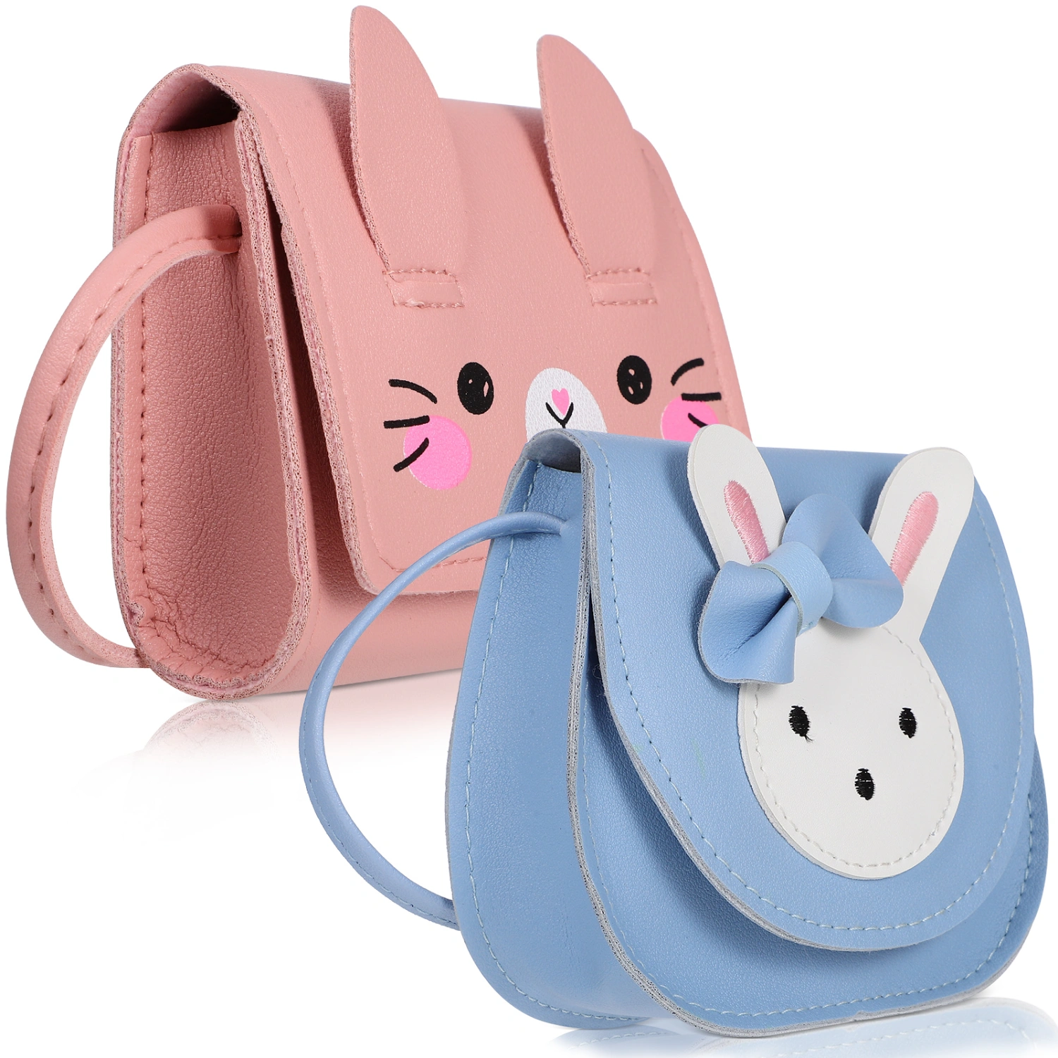 2pcs Bunny Bag Girls Crossbody Purse Bunny Shoulder Bag Little Girls Purse for Girls