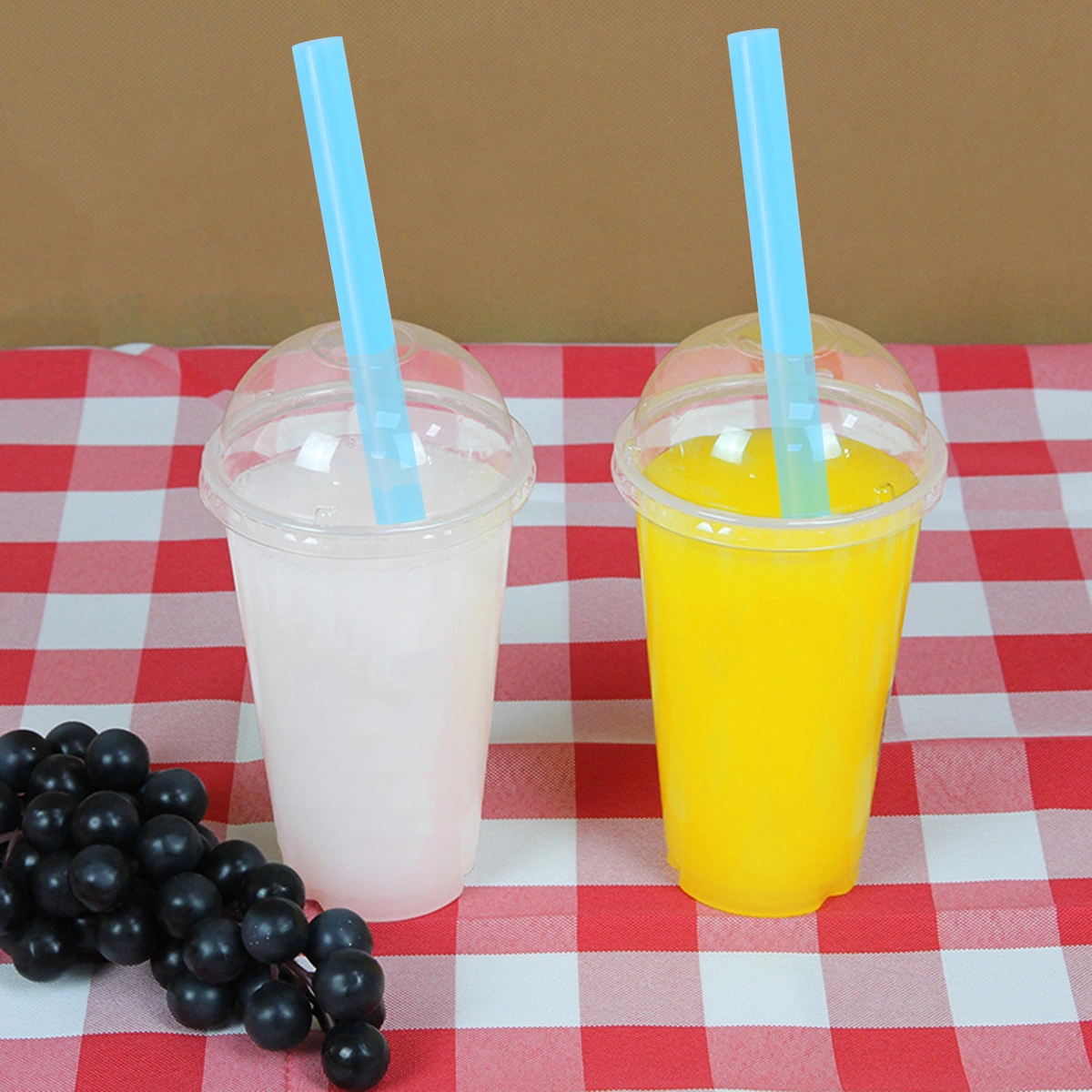 100pcs Disposable Straws Large Diameter Drinking Straws One-off Milk Tea Beverage Straws Pipettes for Shop Store (Colorful)