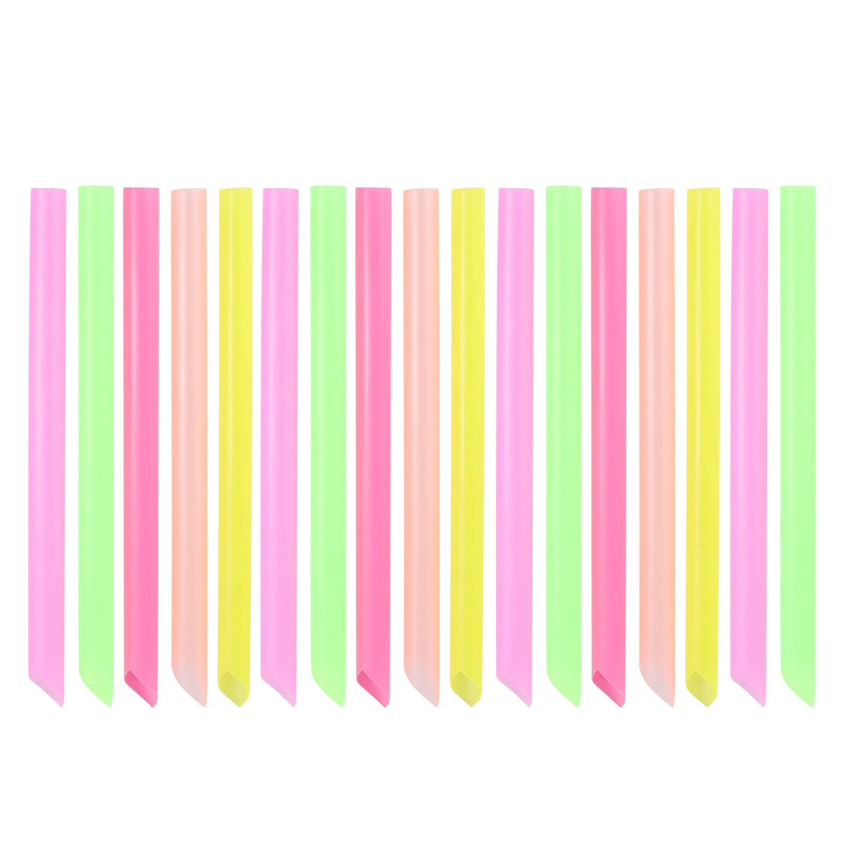 100pcs Disposable Straws Large Diameter Drinking Straws One-off Milk Tea Beverage Straws Pipettes for Shop Store (Colorful)