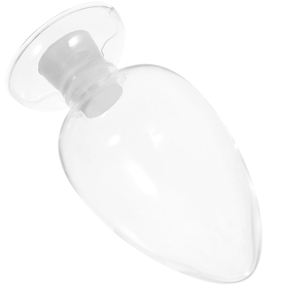 Glass Storage Bottle Transparent Conical Bottle Specimen Bottle with Stopper