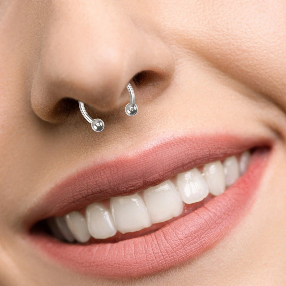 1 Set Female Nose Ring Nose Nail Stainless Steel Piercing Jewelries Tool