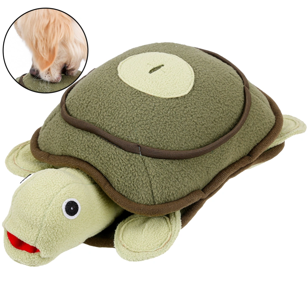 Pet Plush Turtle Toy Pet Sniffing Toys Simulation Turtle Doll Pet Accessories for Dog Puppy (Olive Green)