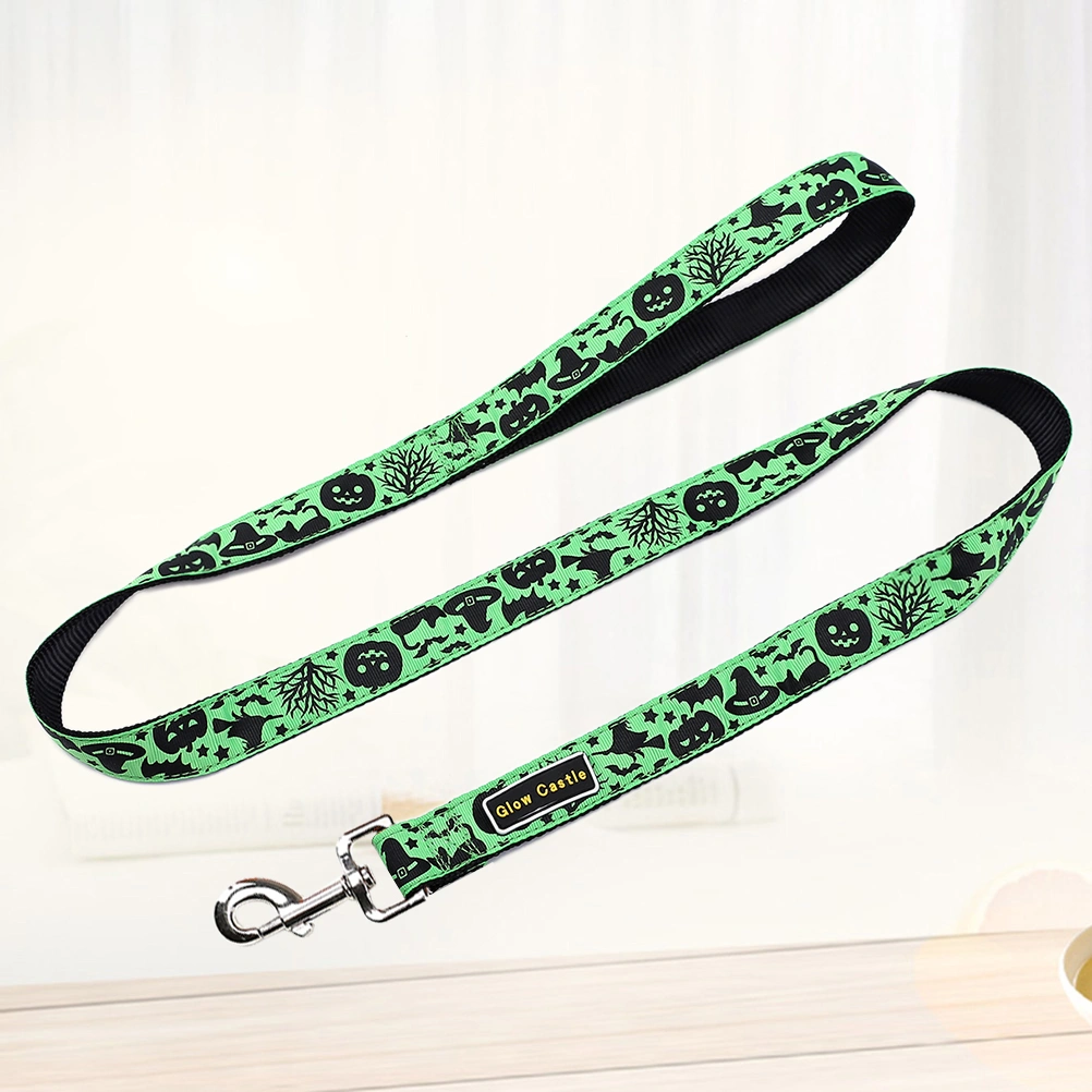 2pcs Halloween Festival Pet Collars Adjustable Nylon Leash Lovely Bat Necklace for Pet Dog (Collars Size L+Leash, 1pc Respectively)