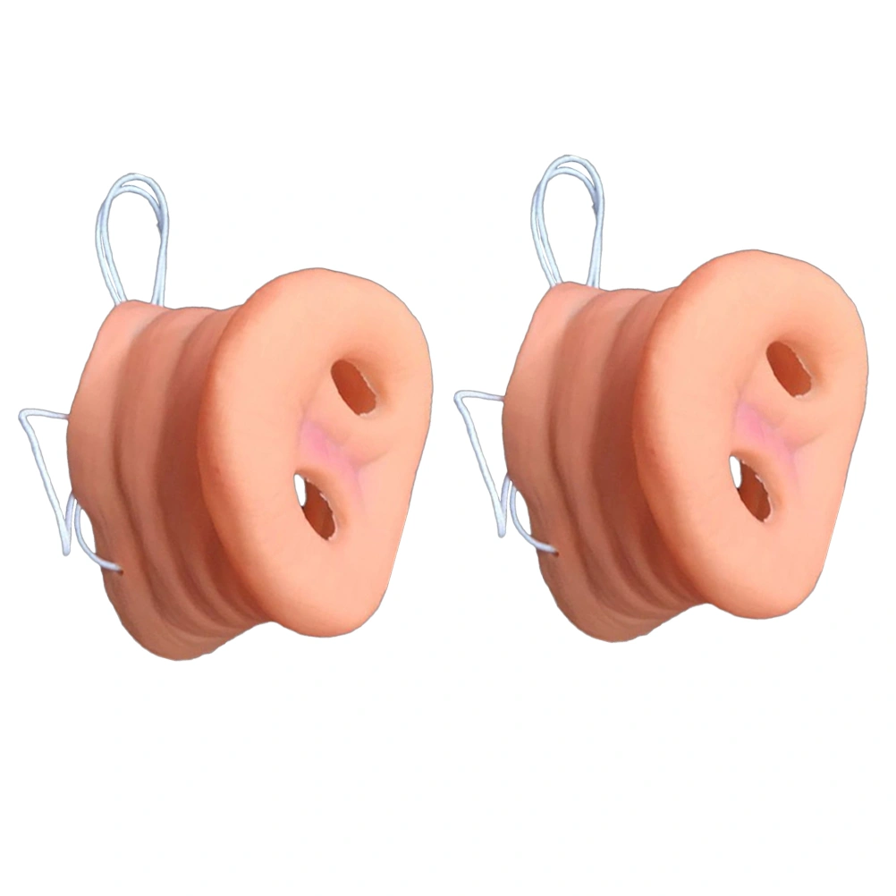 6Pcs Simulation Pig Nose With Elastic Band Costume Animal Mask Holloween Party Prop