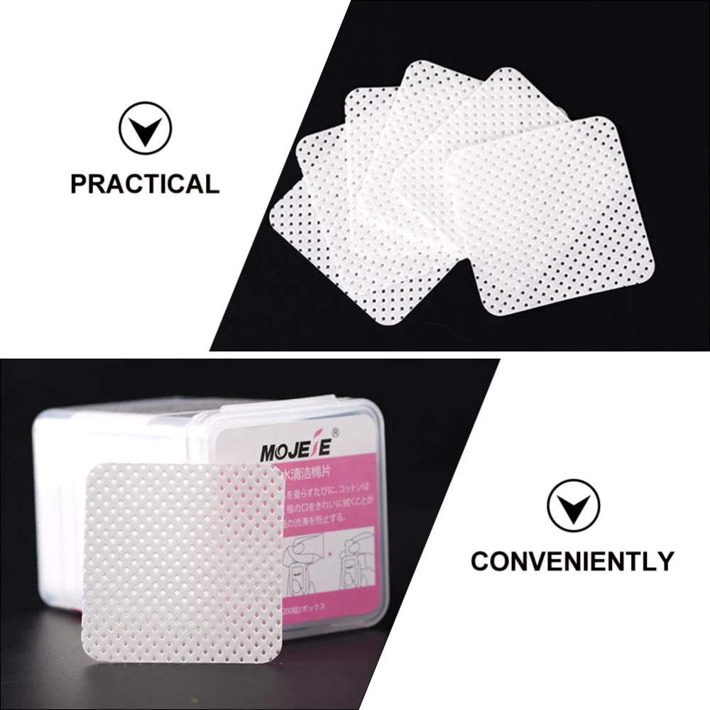 600 Sheets Eyelash Extension Glue Wipes Glue Residue Remover Cleansing Pad