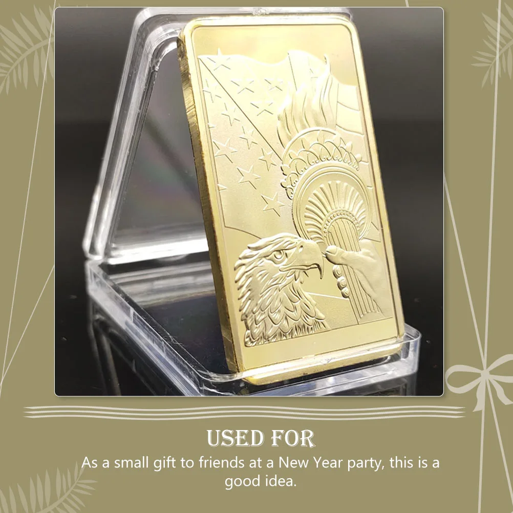 Steel Commemorative Coin Collection Coin Rectangle Shape Collecting Coin