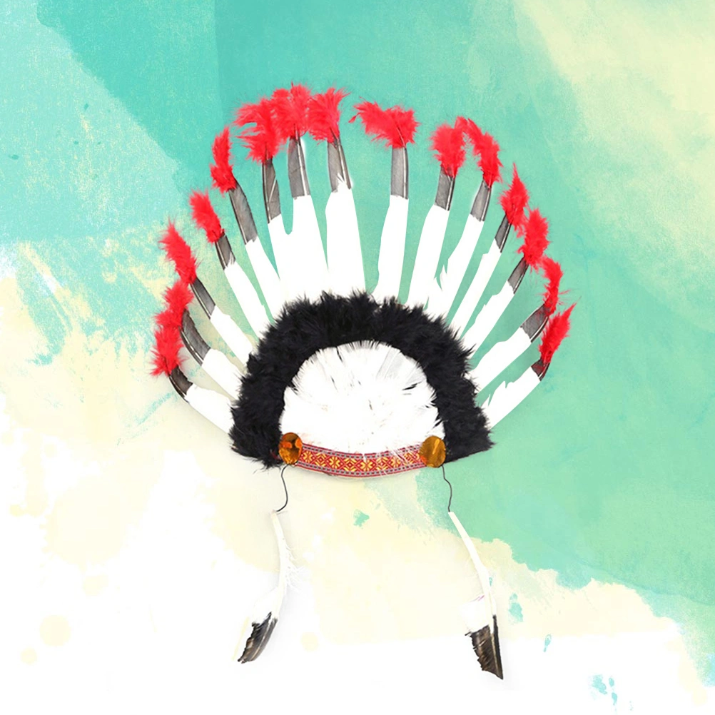 2PCS Indian  Headband Carnival Headpiece Costume Headwear for Women Girl Party