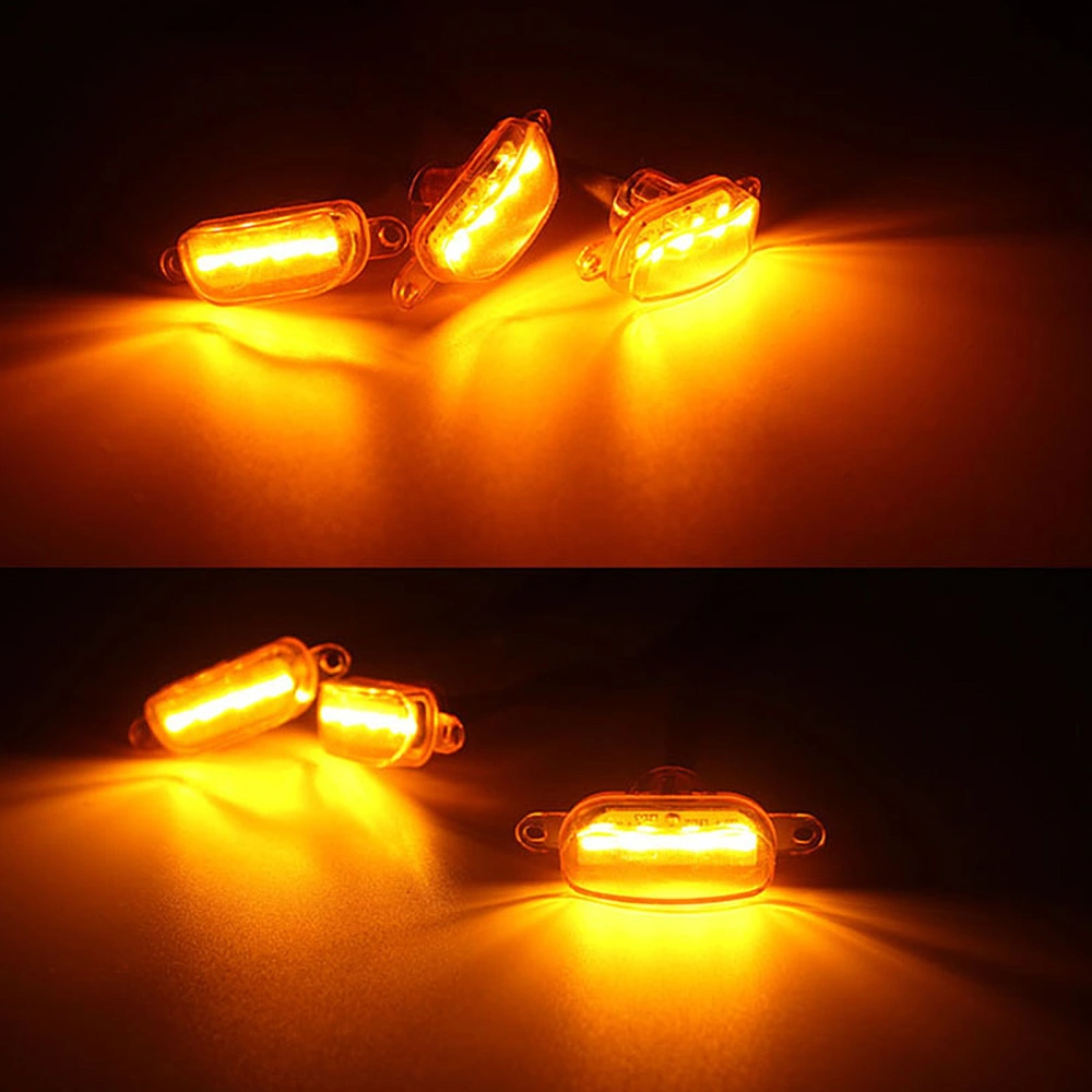 3 Pcs Emergency Warning Flashing Surface Mount Grille Light Strobe Light for Car