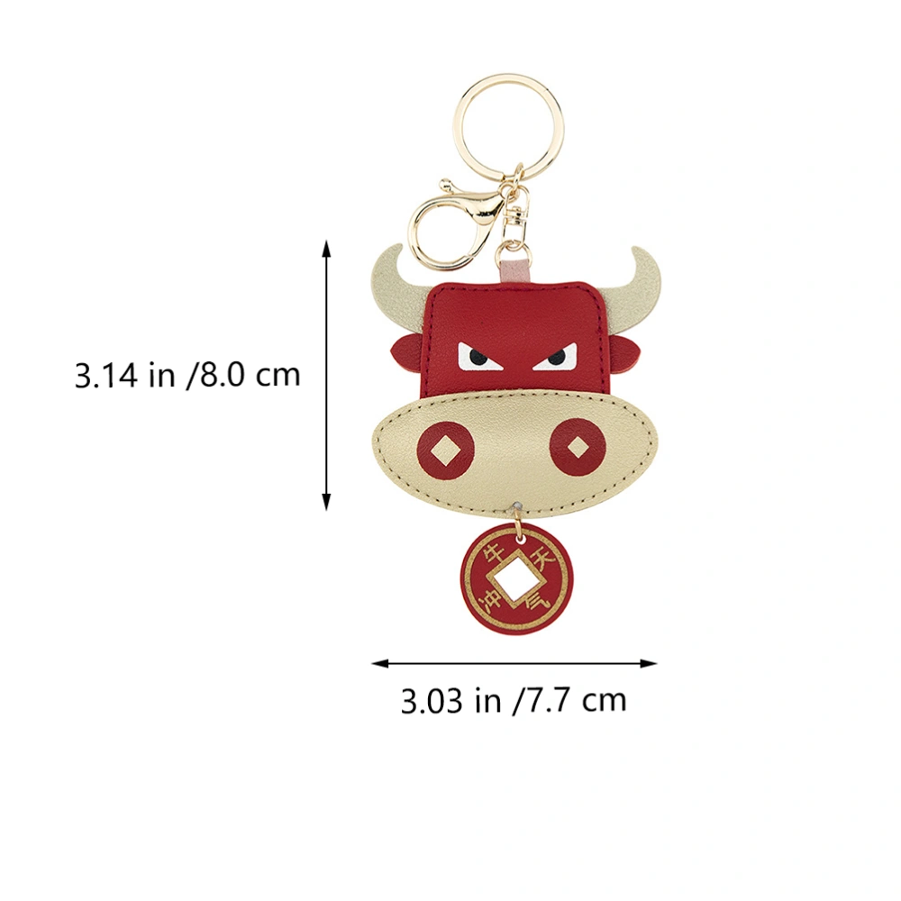 1Pc Ox Year Key Chain Personality Bag Hanging Pendant Creative New Year Gift