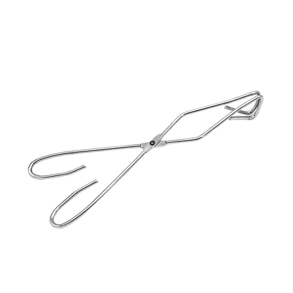 Stainless Steel Wire Food Serving Tong Charcoal Clip Cooking Scissor Tongs for Barbecue Kitchen