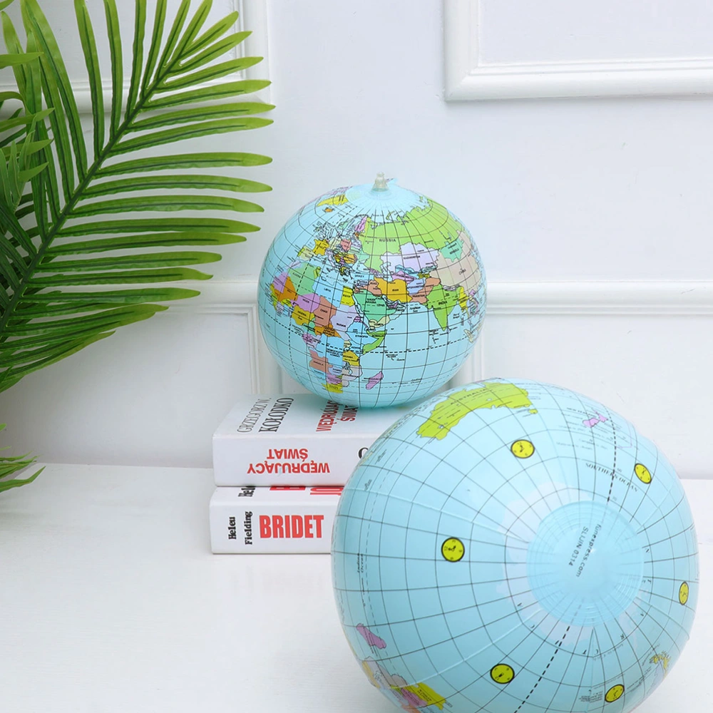 5Pcs Inflatable Beach Balls World Globe Design Beach Ball Toys for Kids