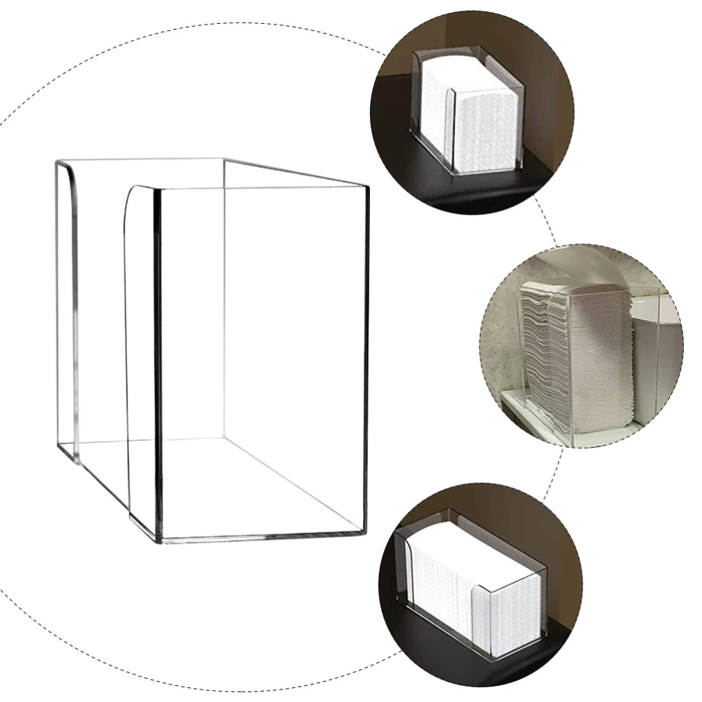 Transparent Acrylic Tissue Box Paper Extraction Box Room Tissue Dispenser