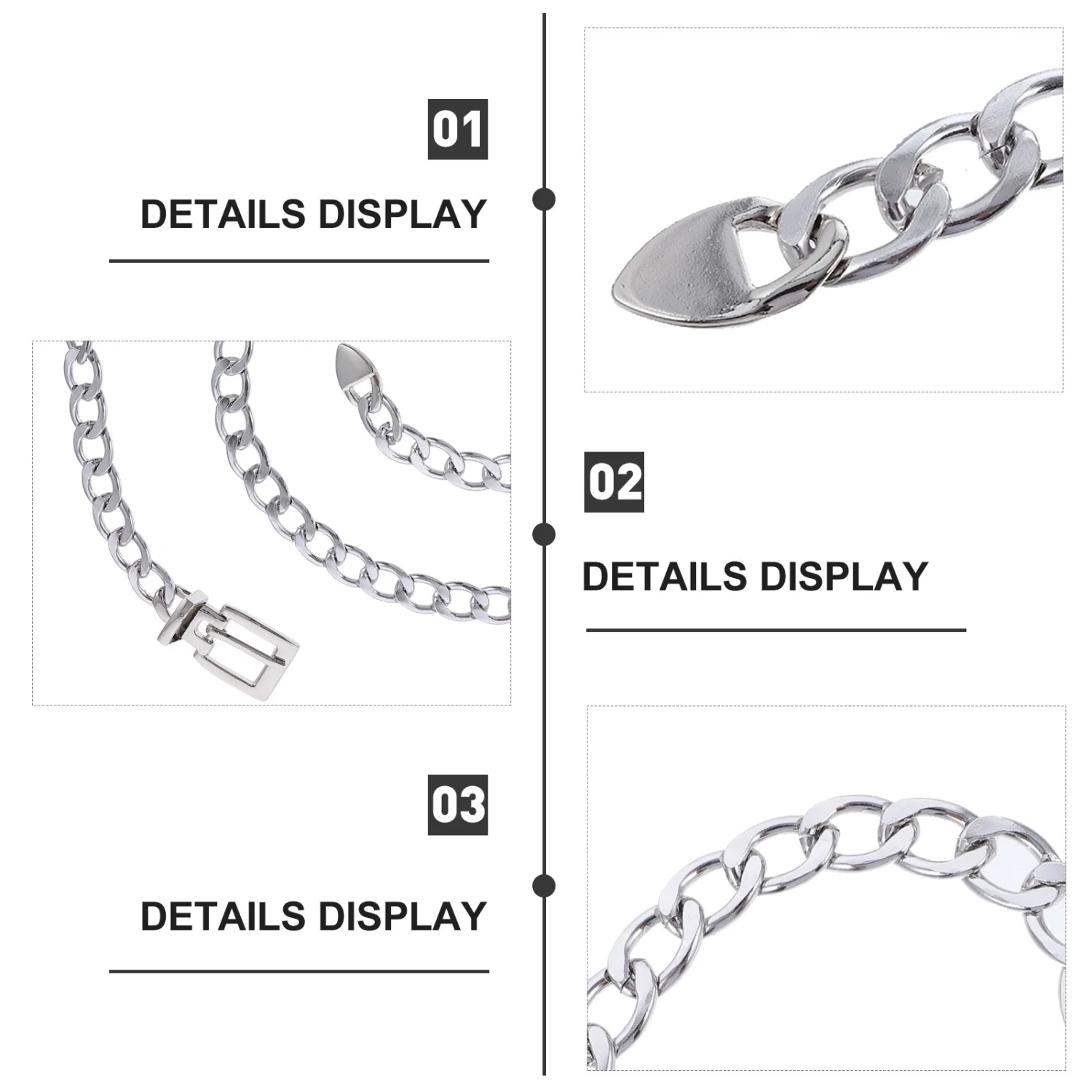 Punk Men Women Belts Waist Strap Chain Jeans Trousers Casual Female Waistband