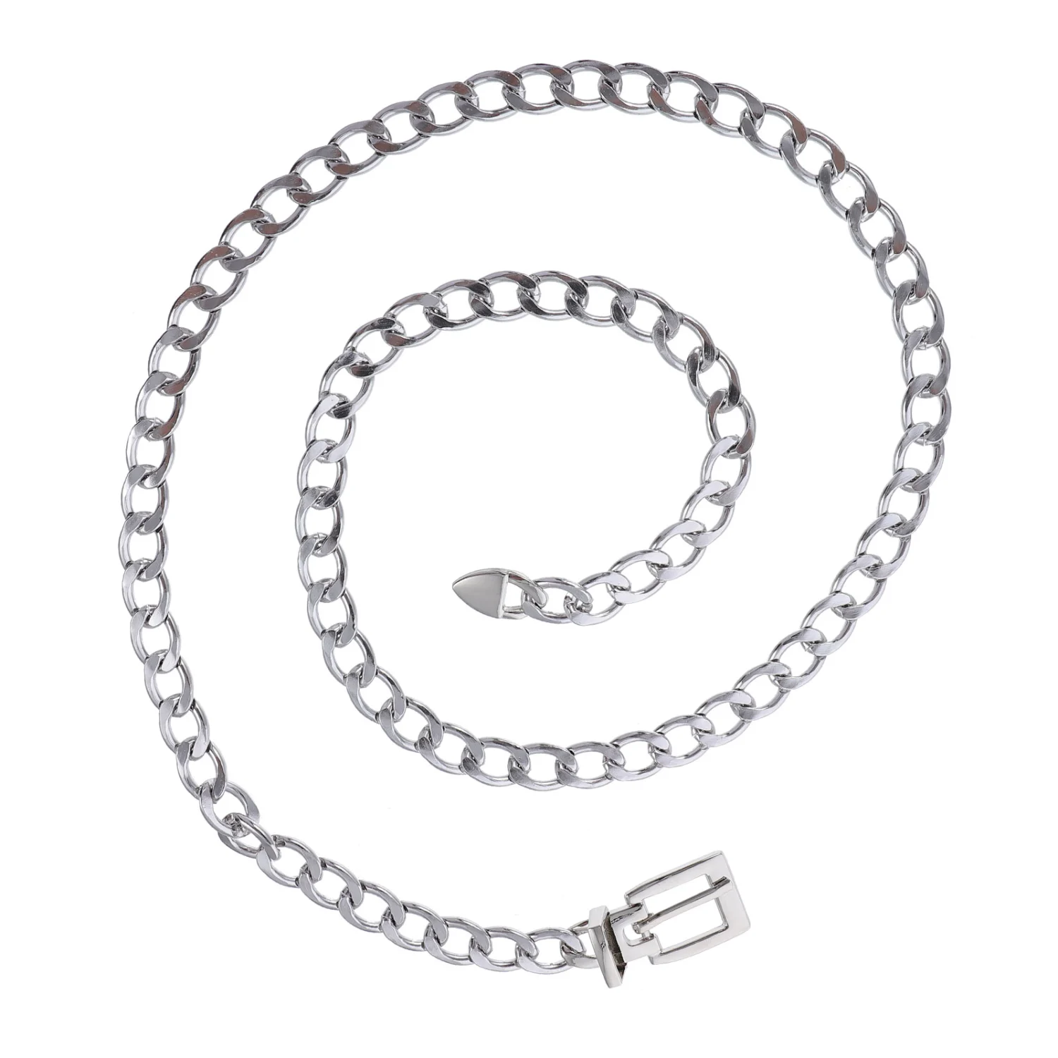Punk Men Women Belts Waist Strap Chain Jeans Trousers Casual Female Waistband