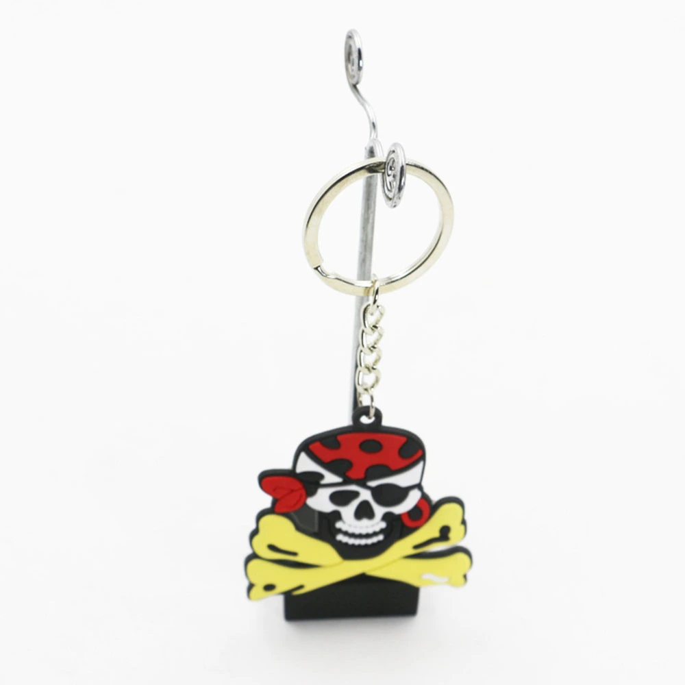 24Pcs Halloween Pirate Theme Keychain Car Keyring Purse Bag Pendant Decoration Hanging Keychain Accessory Creative Gift(Random Pattern)