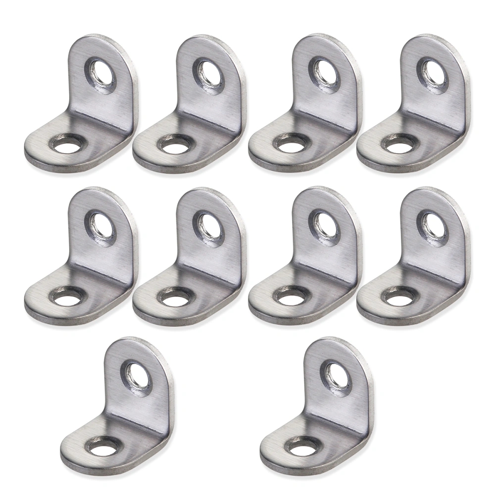 10pcs 2mm-Thick Stainless Steel 90 Degree Angle Bracket 20x20x16mm with 20pcs 4x16mm Screws