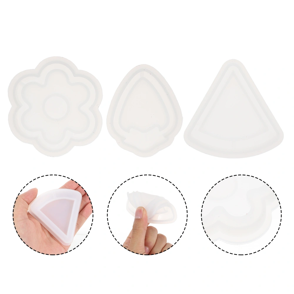 3pcs Silicone Mold Cartoon Crafts Mould Pendant Mold Pendant Casting Mould