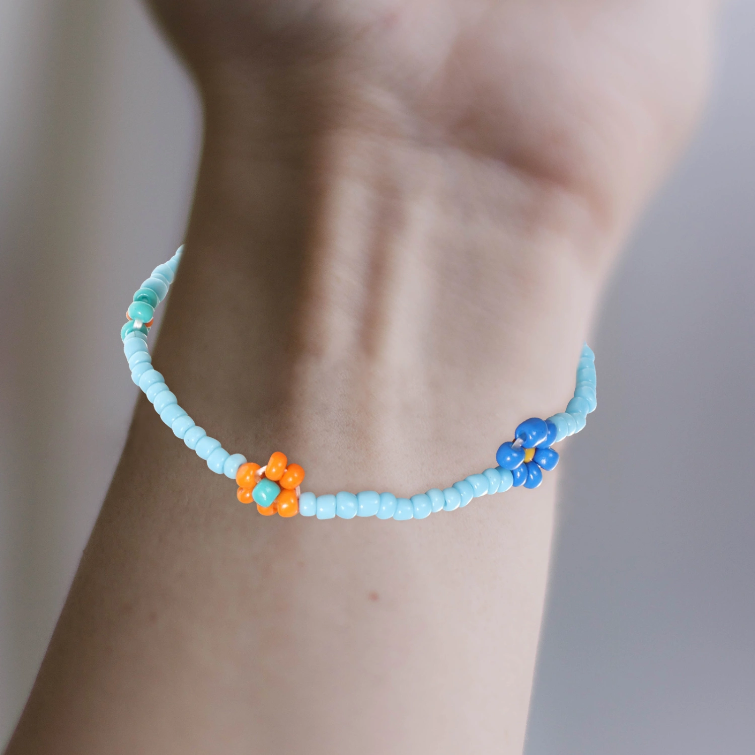 3 Pcs Girls Bracelets Flower Wristlet Decors Women Bracelets Bead Wristlets