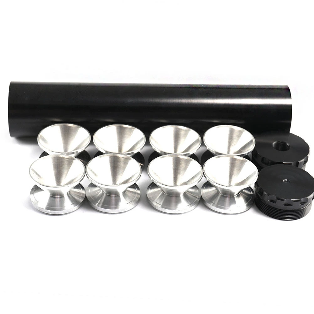 1 Set of 9 Inches Aluminum End Degree Cone Car Modified Fuel Filter Low Oil Filter Fuel Filter Car Accessories 1.75OD 1/2-28 (Black)