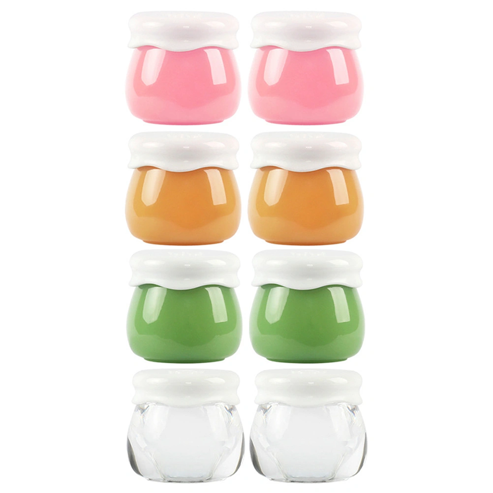 8pcs Makeup Container Small Travel Containers Sample Jars Lip Balm Containers